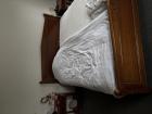 Lits jumeaux kersenhout bed evt. icm linnenkast 4d 